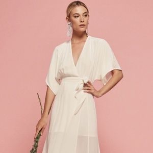 Reformation Petites Winslow Dress in Ivory